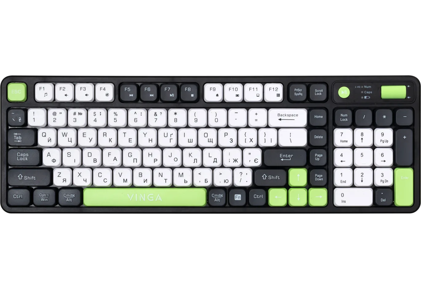 Клавіатура Vinga KBW-470 Wireless Gray (KBW-470 Gray)