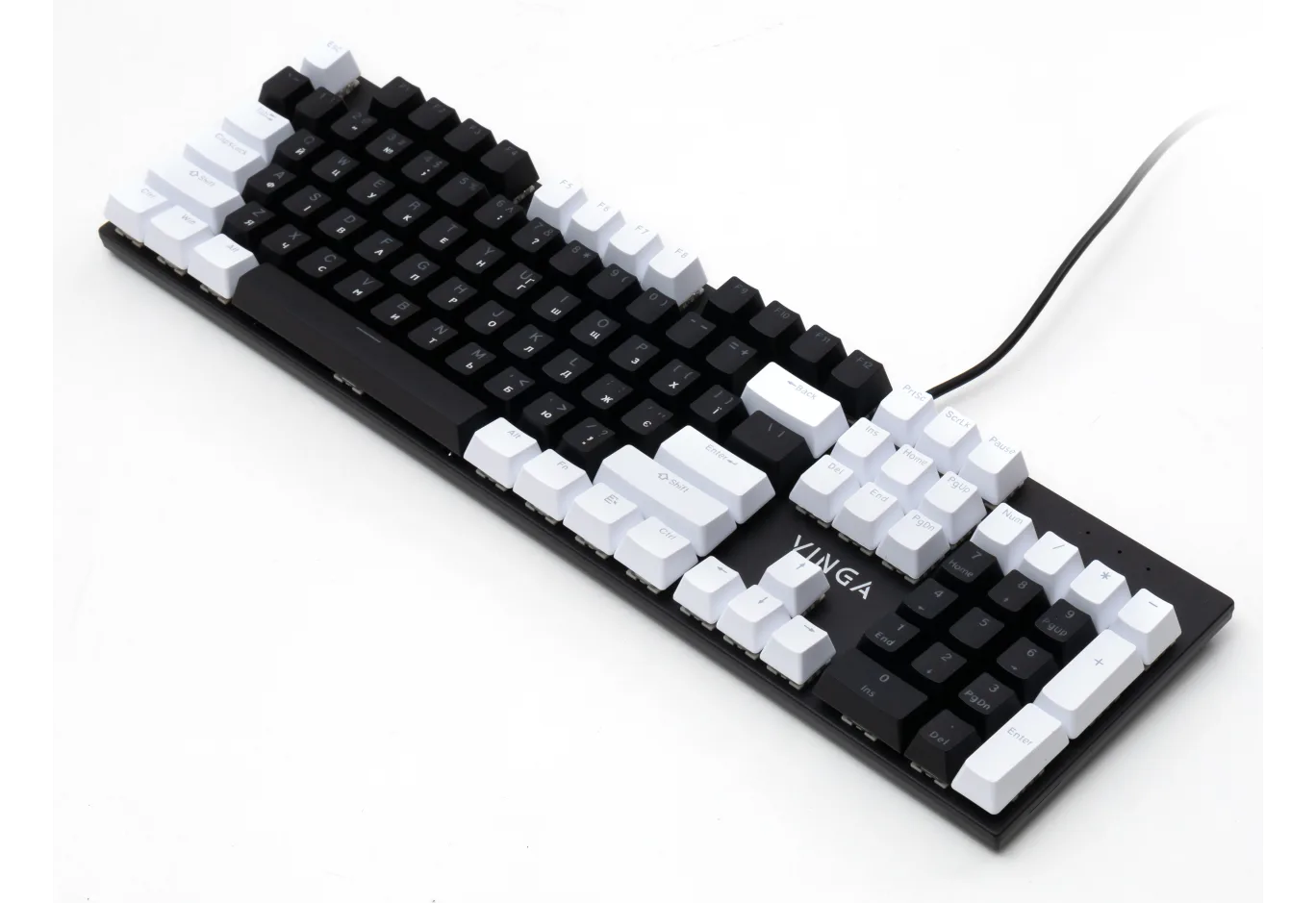 Keyboard Vinga KBGM-095 LED Orange Switch USB White/Black (KBGM-095Y White/Black)
