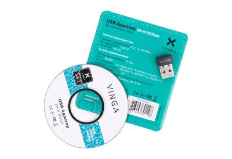 Мережева карта Wi-Fi Vinga WA-N150U Nano (WA-N150UNano)