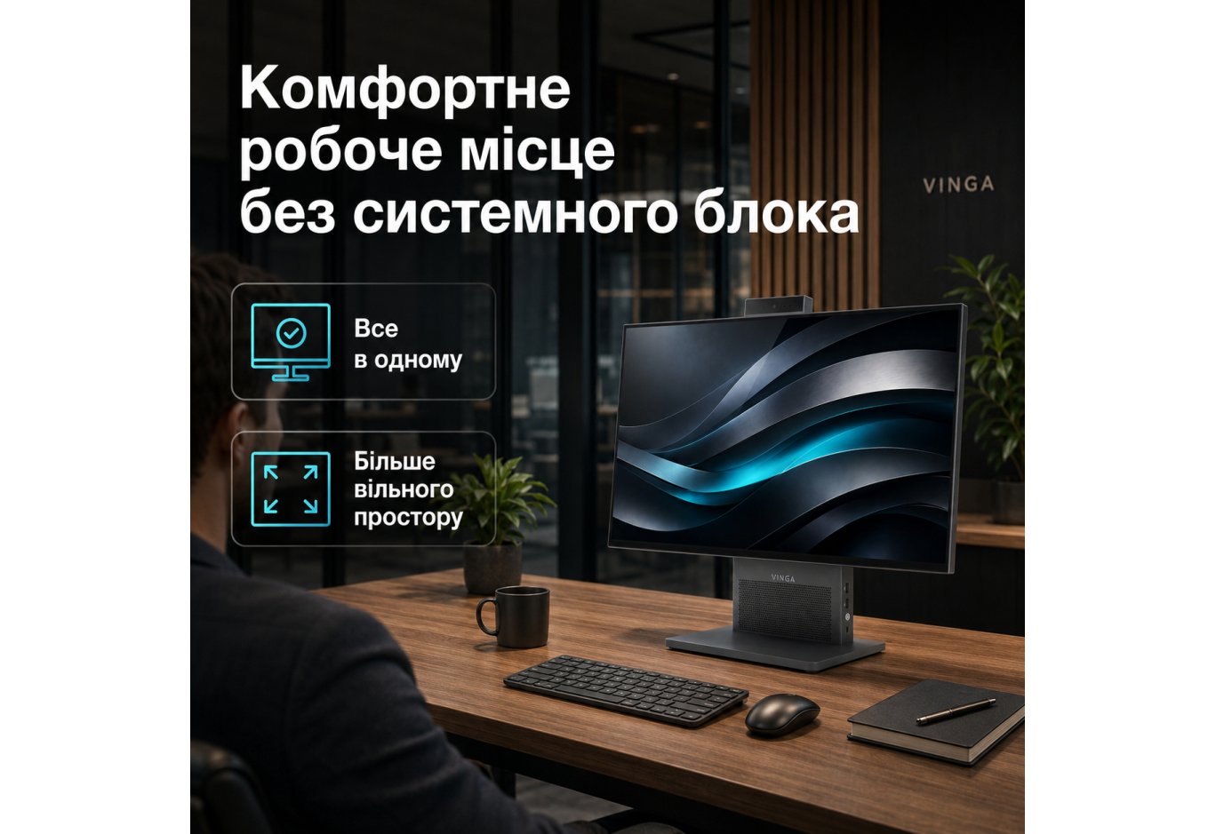 Комп'ютер Vinga AIO Advanced H0008 (I5M16INTWH.H0008)