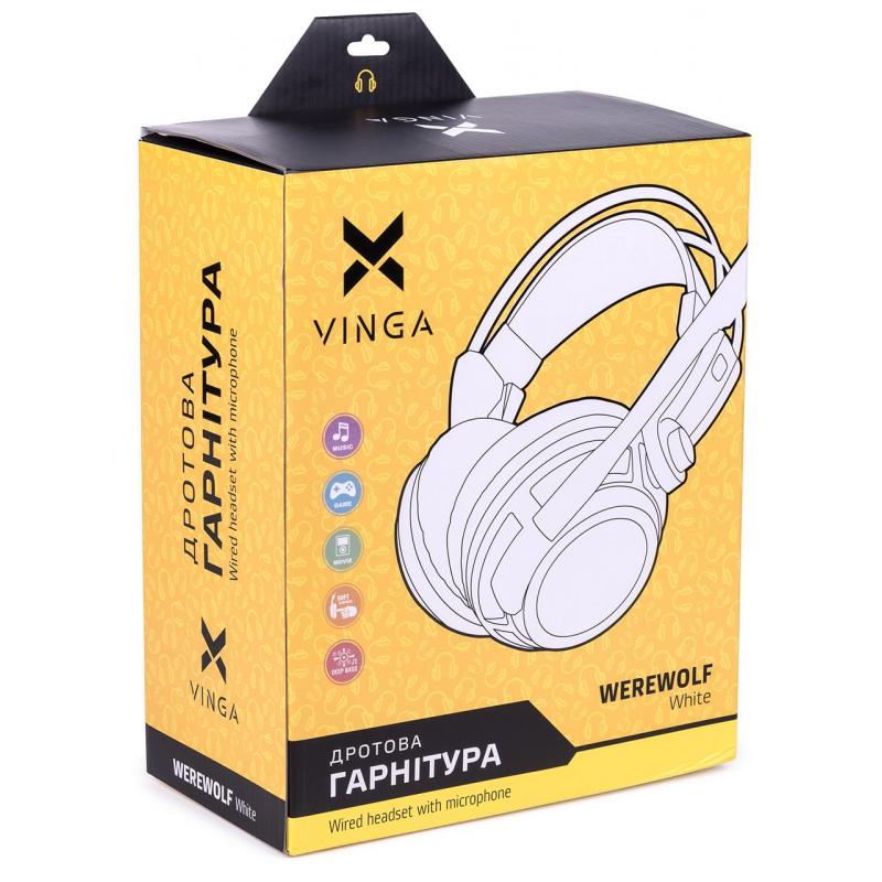 Навушники Vinga WereWolf White Gaming (WereWolf White)