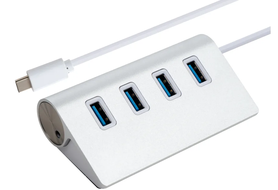Hub Vinga Type-C to 4*USB3.0 1.0m cable aluminium (VCPHCU304)