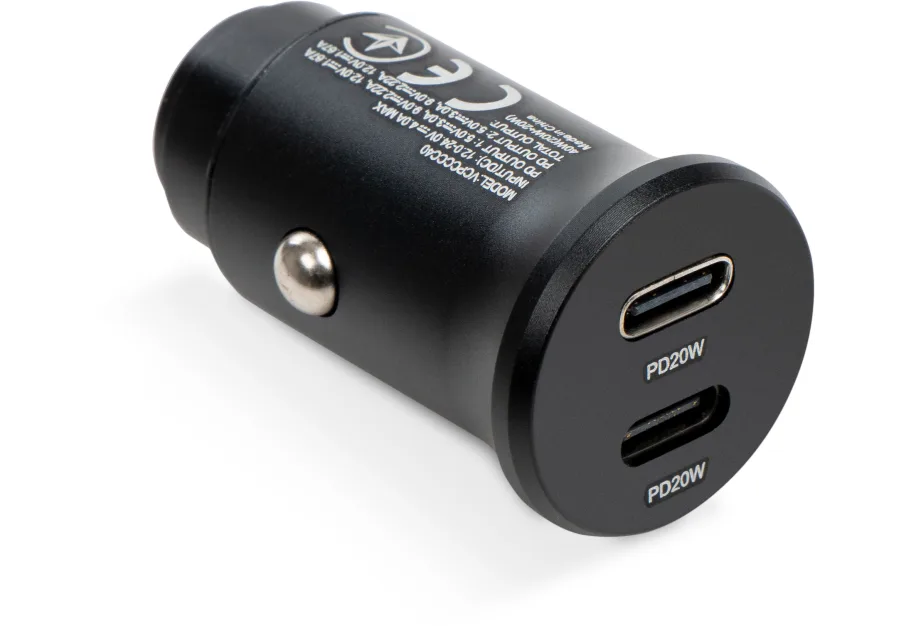 Charger Vinga 40W PD 2xUSB-C (20W+20W) Car Charger (VCPCCCC40)