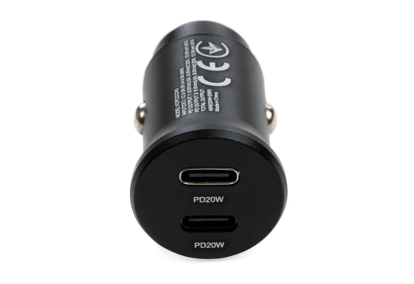 Charger Vinga 40W PD 2xUSB-C (20W+20W) Car Charger (VCPCCCC40)