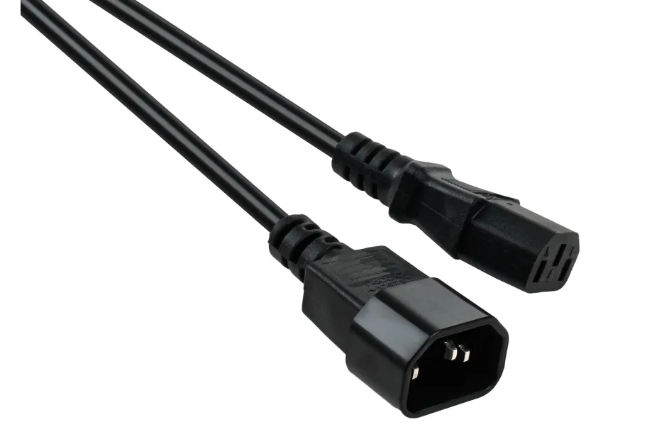 Кабель живлення C13 to C14 1.8m 0.5mm2 copper Vinga (VCPP5C13141.8BK)