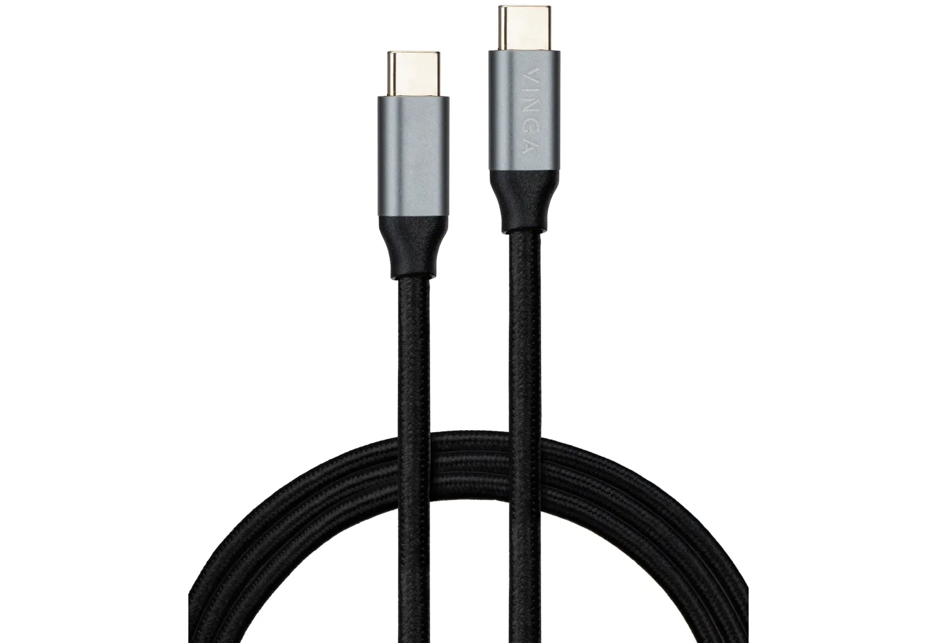 Дата кабель USB-C to USB-C 1.5m USB3.2 Gen2 100W 10GBps Nylon Vinga (VCPDCU3215)