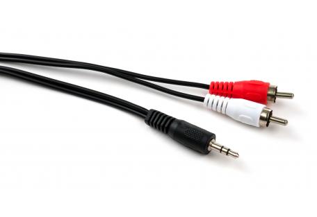 Кабель мультимедійний 3.5mm M to 2xRCA M 5.0m Vinga (VCPDCJ35MRCA25BK)