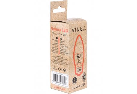 Лампочка Vinga VL-C37E27-63L