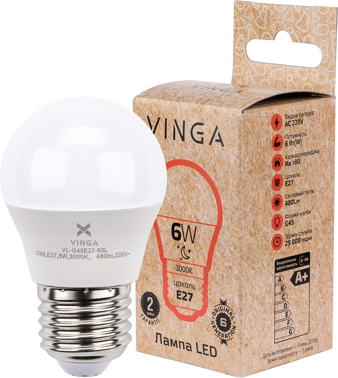Light bulb Vinga VL-G45E27-63L