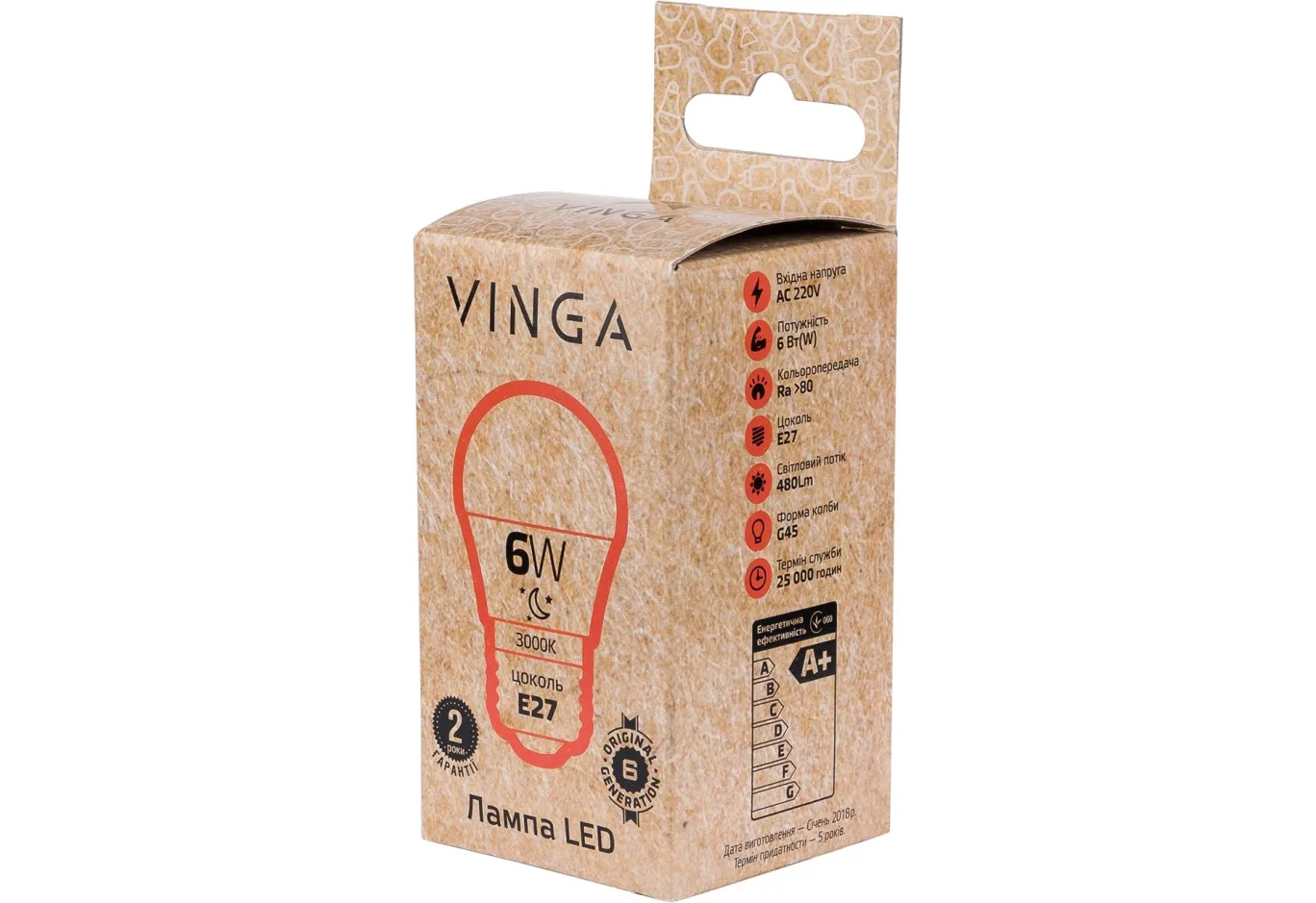 Light bulb Vinga VL-G45E27-63L