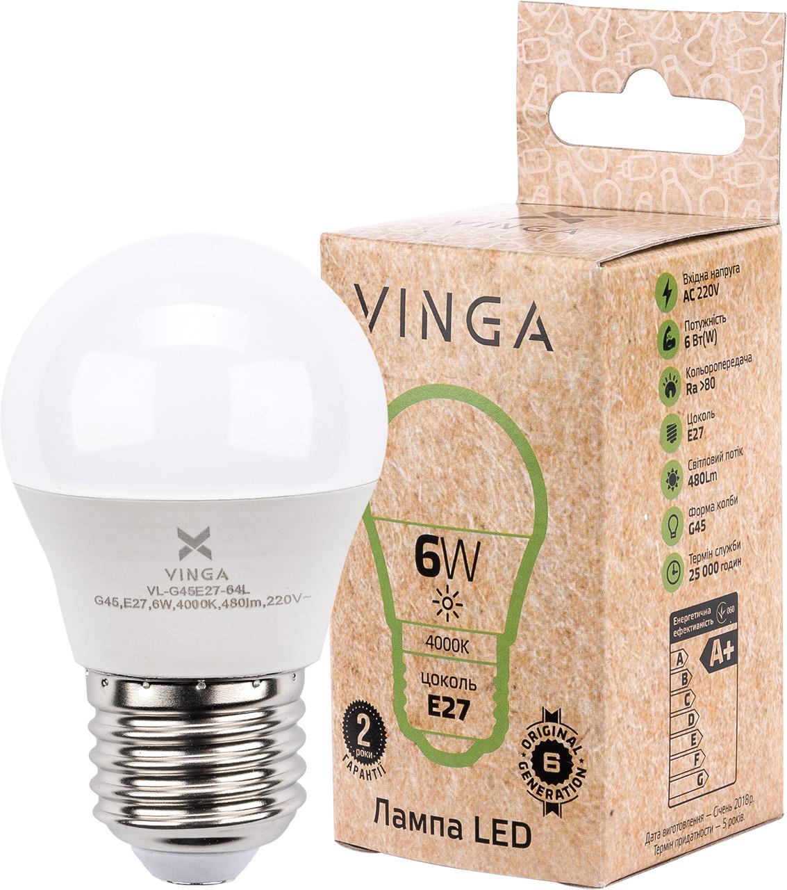 Light bulb Vinga VL-G45E27-64L