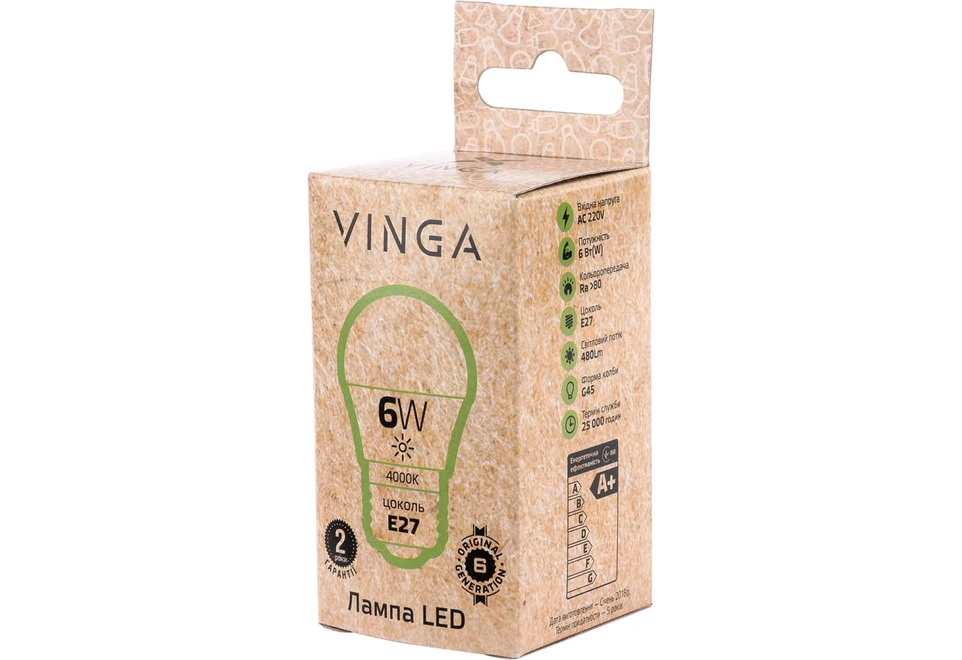 Light bulb Vinga VL-G45E27-64L