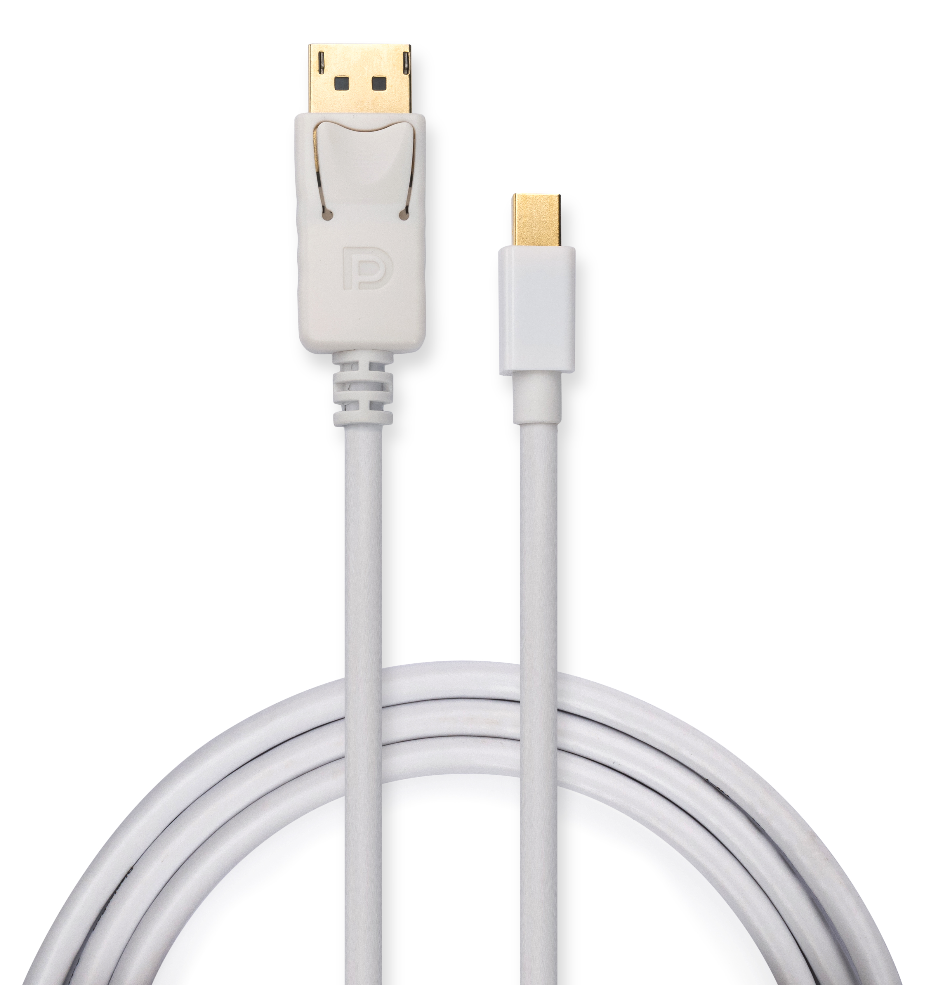 Multimedia cable miniDisplayPort M to Display Port M 1.8m 4K white Vinga (VCPMDPDP1.8WH)