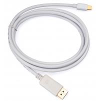 Кабель мультимедійний miniDisplayPort M to Display Port M 1.8m 4K white Vinga (VCPMDPDP1.8WH)