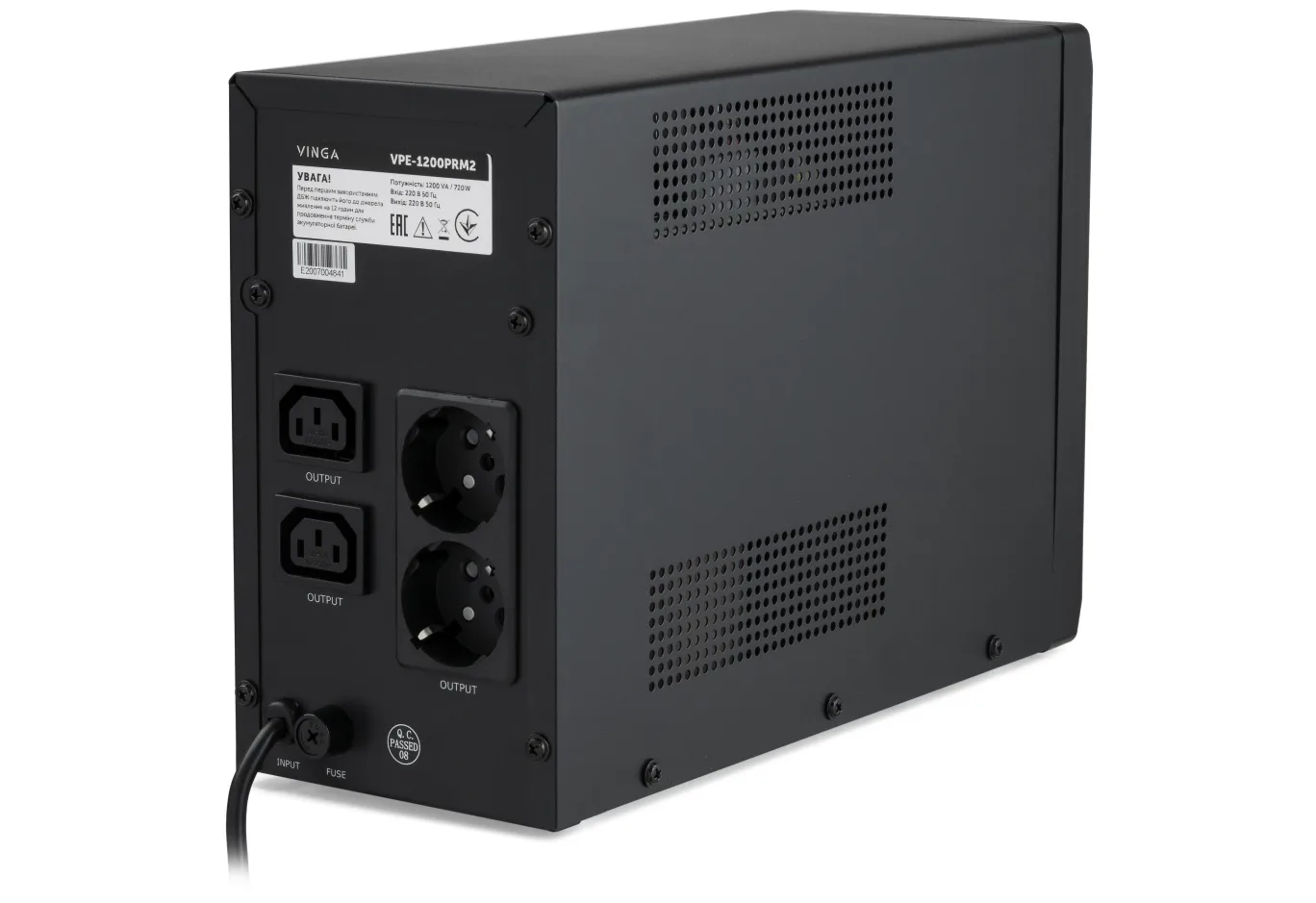 Uninterruptible Power Supply Vinga LED 1200VA ( VPE-1200PRM2 ) (VPE-1200PRM2)