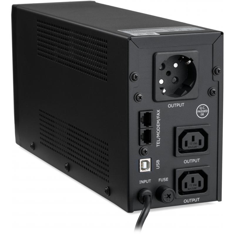 Пристрій безперебійного живлення Vinga LED 850VA metal case with USB (VPE-850PRMU)