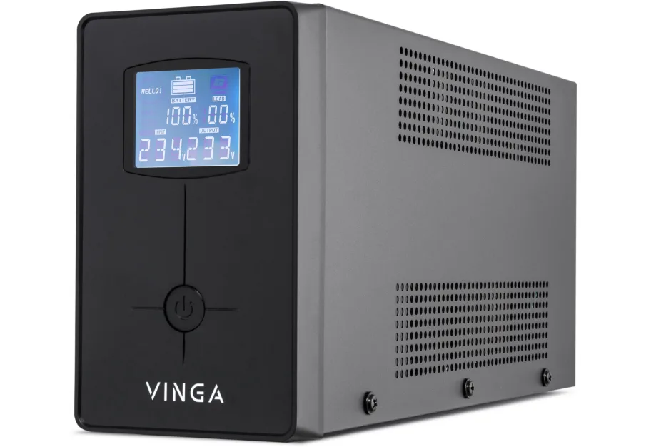Uninterruptible Power Supply Vinga LCD 2000VA metall case (VPC-2000M)