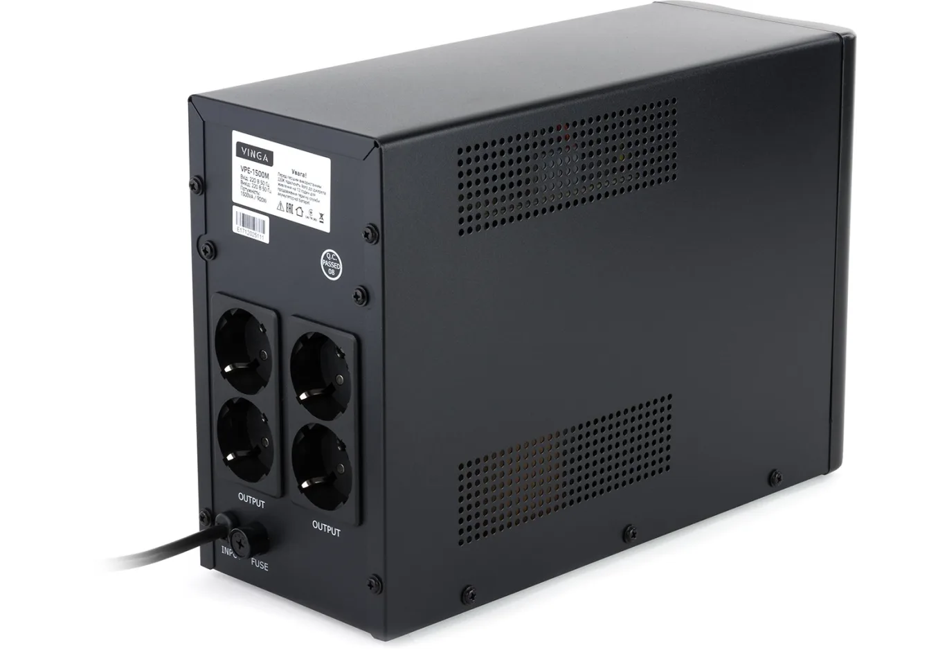 Uninterruptible Power Supply Vinga LED 2000VA metall case (VPE-2000M)