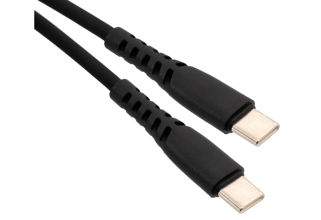 Дата кабель USB-C to USB-C 1.2m 60W Silicon Black Vinga (VCDCCC2612SB)