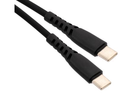 Дата кабель USB-C to USB-C 2.0m 60W Silicon Black Vinga (VCDCCC262SB)