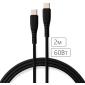 Дата кабель USB-C to USB-C 2.0m 60W Silicon Black Vinga (VCDCCC262SB)