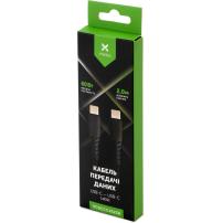 Дата кабель USB-C to USB-C 2.0m 60W Silicon Black Vinga (VCDCCC262SB)