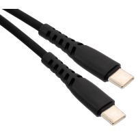Дата кабель USB-C to USB-C 1.2m 100W Chip Silicon Black Vinga (VCDCCC21012SB)