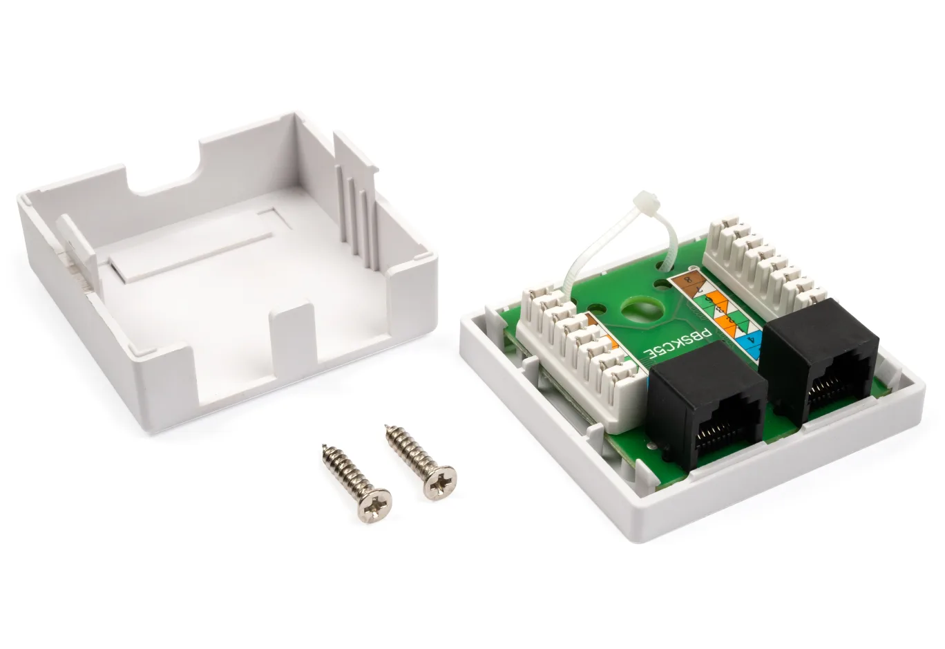 Computer outlet RJ45x2 UTP cat.5e 8P8C Vinga (VCPRJ45O2)
