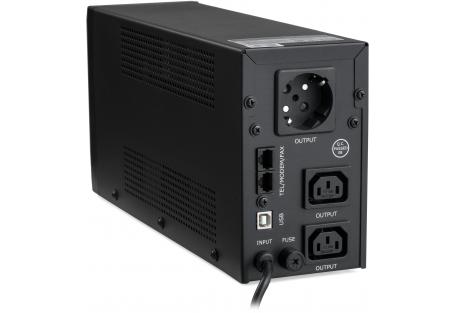 Пристрій безперебійного живлення Vinga LED 650VA metal case with USB (VPE-650PRMU)