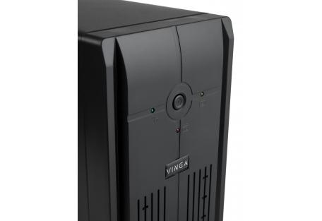 Пристрій безперебійного живлення Vinga LED 650VA metal case with USB (VPE-650PRMU)