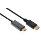 Кабель мультимедійний DisplayPort M to HDMI M 1.8m V1.4/V2.1 4K120/8K60 Vinga (VCPDP14HI211.8)