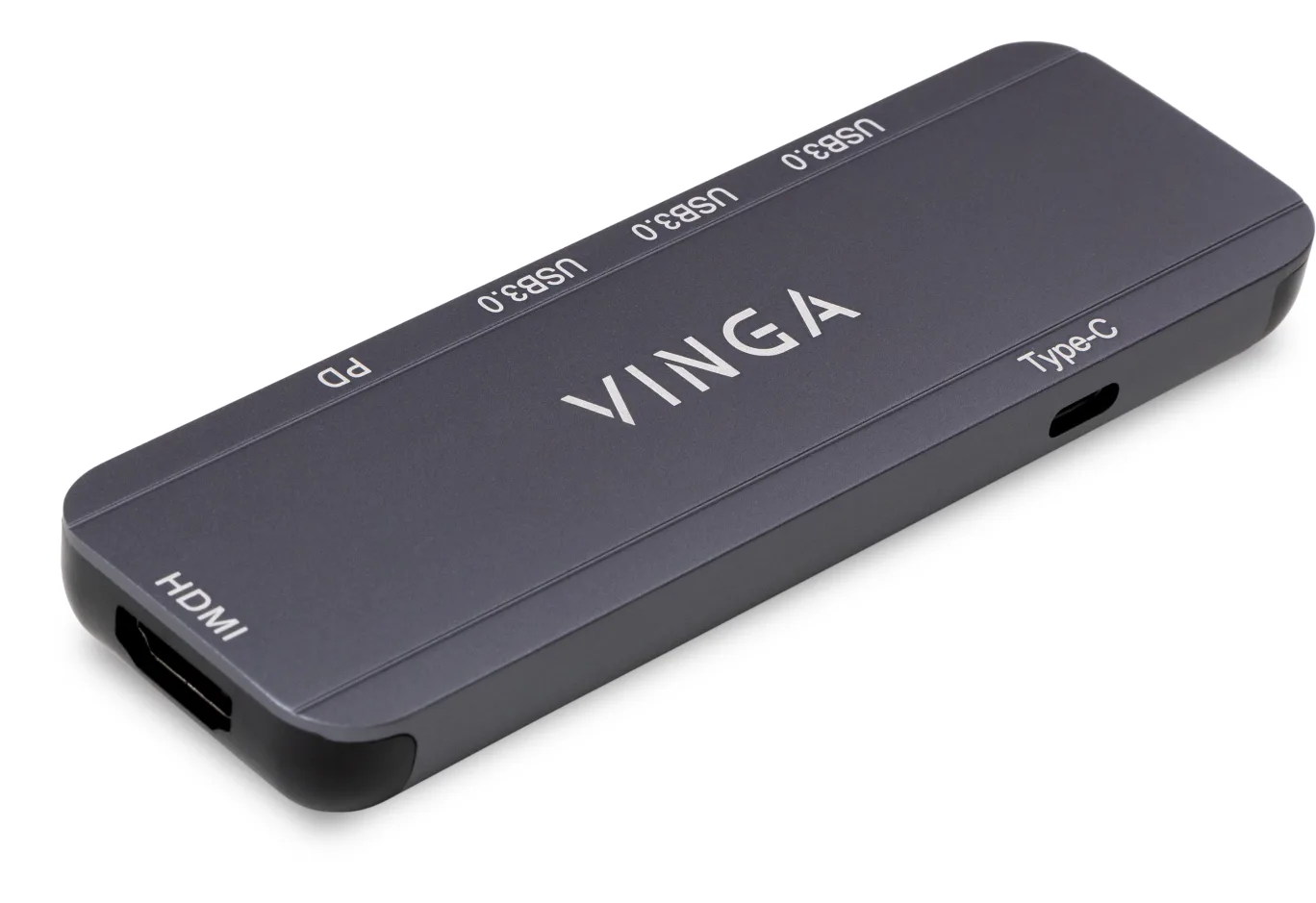 Hub Vinga USB-C 3.1 to HDMI+3xUSB3.0+PD100W+USB-C foldable cable (VHYC6FC)