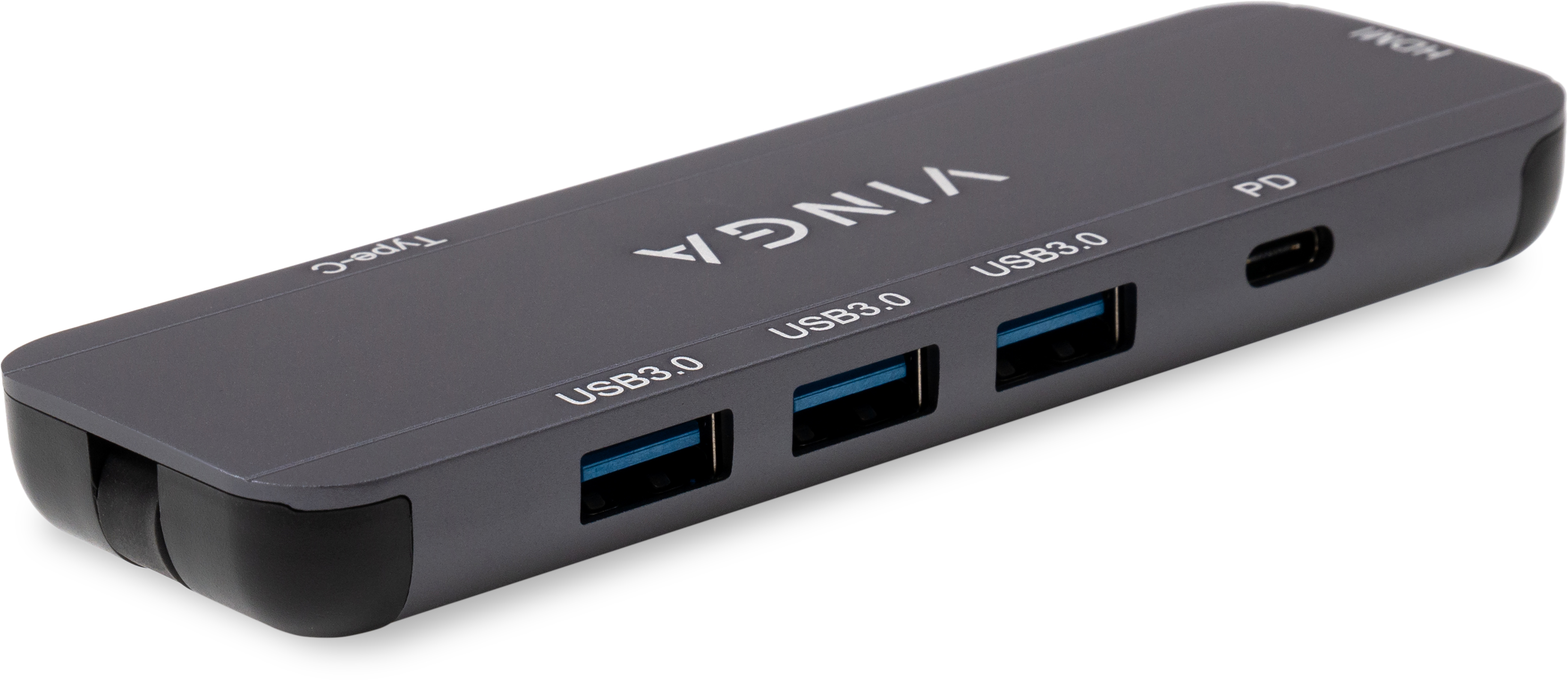 Hub Vinga USB-C 3.1 to HDMI+3xUSB3.0+PD100W+USB-C foldable cable (VHYC6FC)