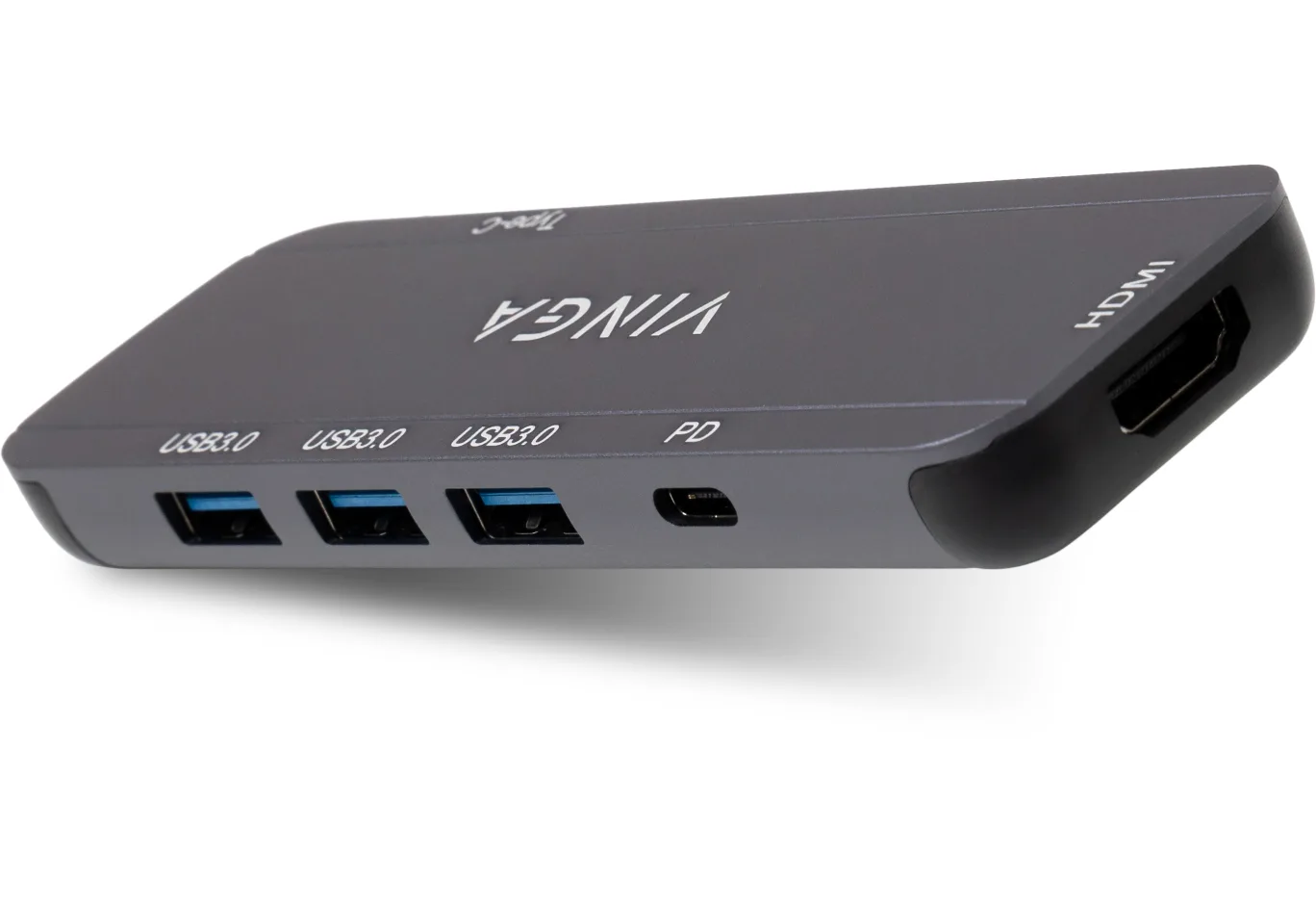 Hub Vinga USB-C 3.1 to HDMI+3xUSB3.0+PD100W+USB-C foldable cable (VHYC6FC)