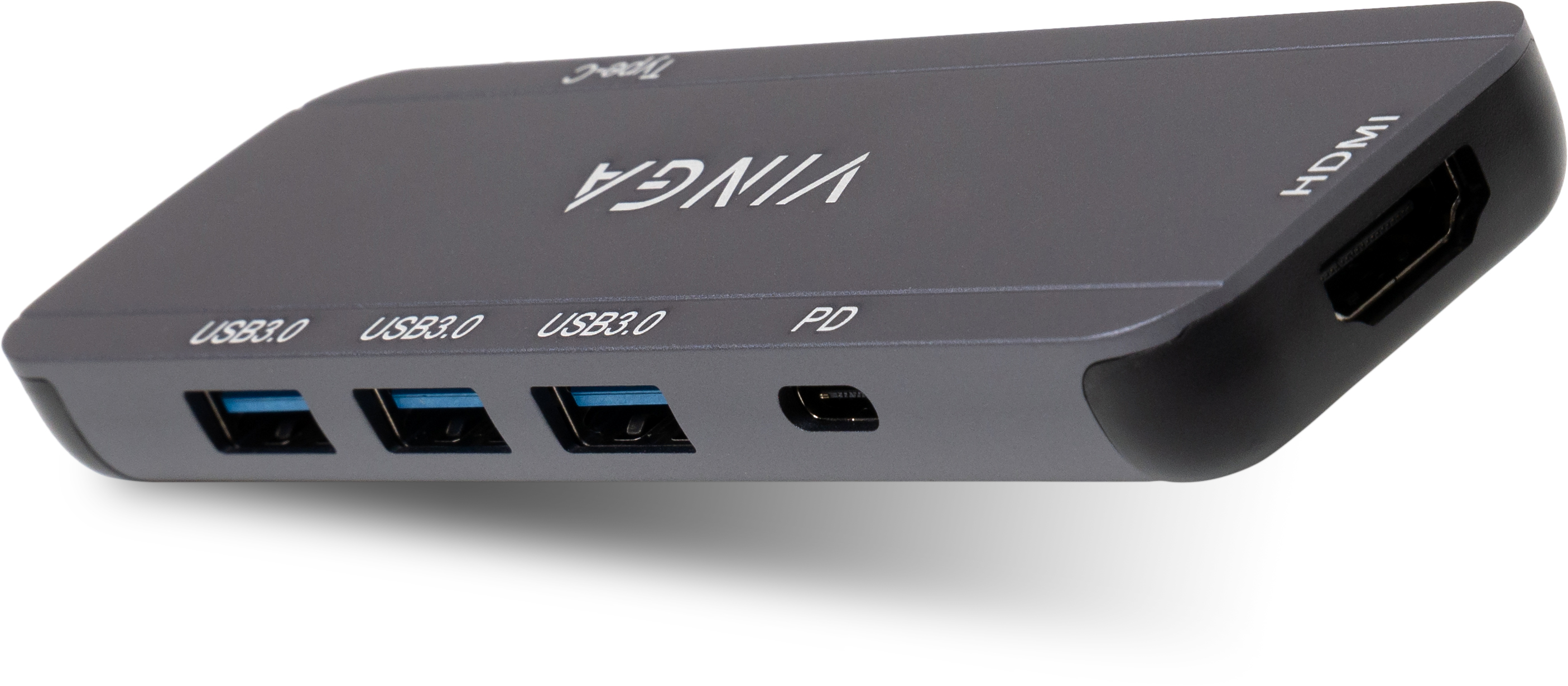 Hub Vinga USB-C 3.1 to HDMI+3xUSB3.0+PD100W+USB-C foldable cable (VHYC6FC)