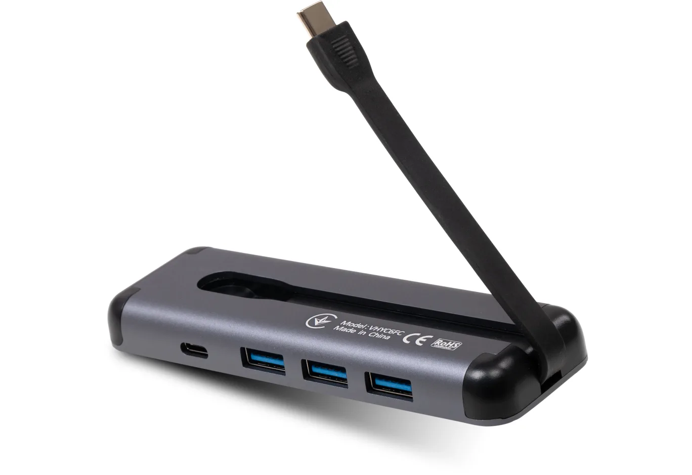 Hub Vinga USB-C 3.1 to HDMI+3xUSB3.0+PD100W+USB-C foldable cable (VHYC6FC)