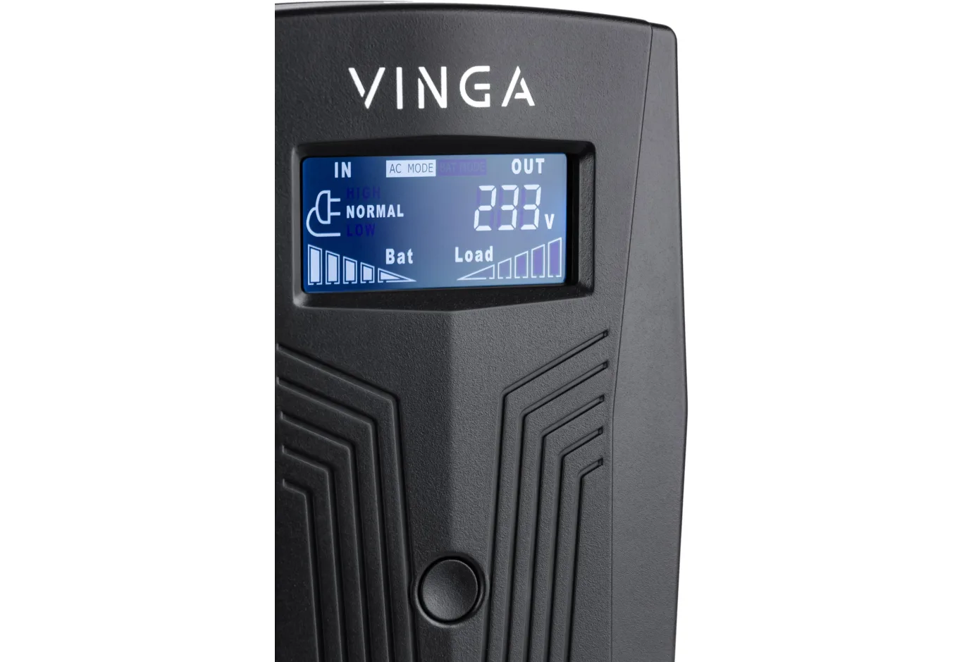 Uninterruptible Power Supply Vinga LCD 800VA plastic case with USB (VPC-800PU)