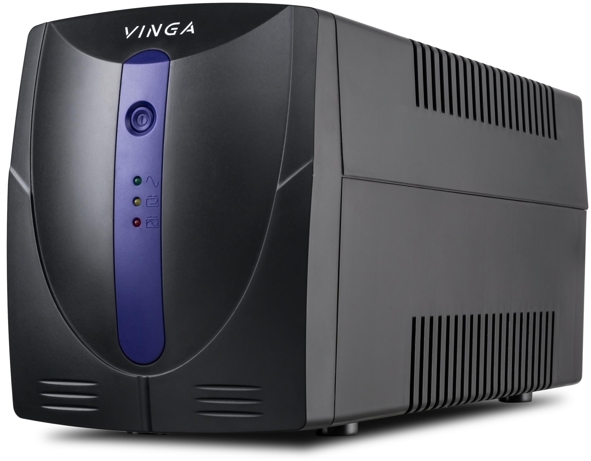 Uninterruptible Power Supply Vinga LED 1200VA plastic case with USB (VPE-1200PU)