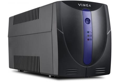 Пристрій безперебійного живлення Vinga LED 1200VA plastic case with USB (VPE-1200PU)