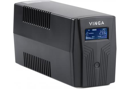 Пристрій безперебійного живлення Vinga LCD 1200VA plastic case with USB (VPC-1200PU)