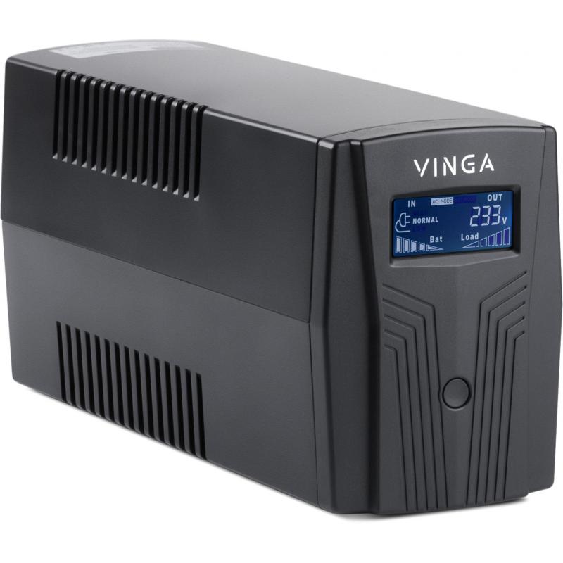 Пристрій безперебійного живлення Vinga LCD 1200VA plastic case with USB (VPC-1200PU)