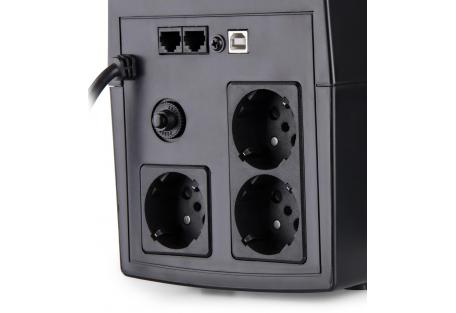 Пристрій безперебійного живлення Vinga LCD 1200VA plastic case with USB (VPC-1200PU)