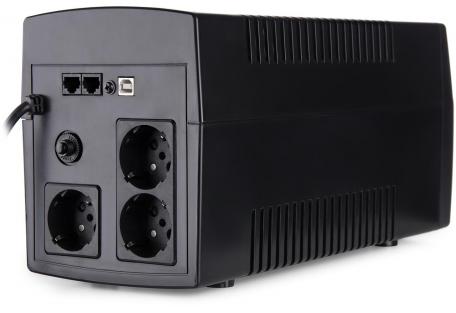 Пристрій безперебійного живлення Vinga LED 1500VA plastic case with USB (VPE-1500PU)