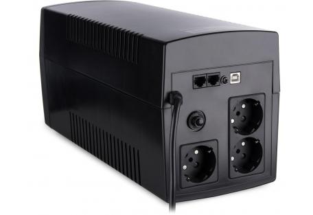 Пристрій безперебійного живлення Vinga LED 1500VA plastic case with USB (VPE-1500PU)