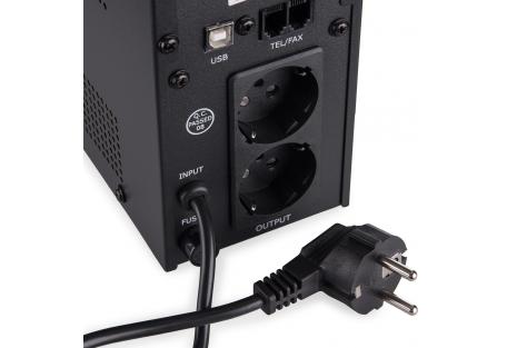 Пристрій безперебійного живлення Vinga LED 800VA metal case with USB (VPE-800MU)