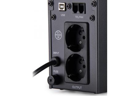 Пристрій безперебійного живлення Vinga LED 800VA metal case with USB (VPE-800MU)