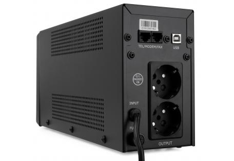 Пристрій безперебійного живлення Vinga LCD 600VA metal case with USB (VPC-600MU)