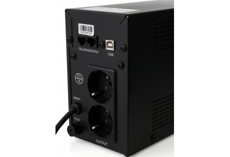 Пристрій безперебійного живлення Vinga LCD 600VA metal case with USB (VPC-600MU)