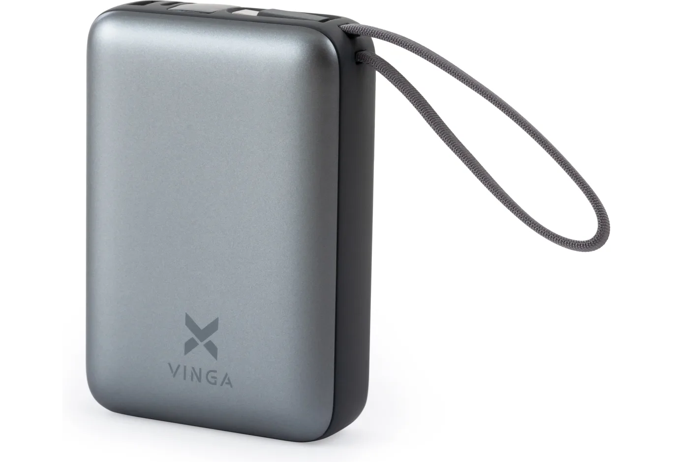 Батарея універсальна Vinga 20000 mAh 45W Display Cable (VPBB2045C)