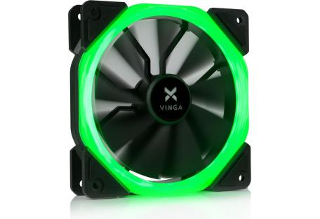 Кулер до корпусу Vinga LED fan-01 green